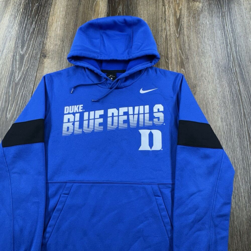 Nike Duke Blue Devils Hoodie Mens M Sweatshirt University Swoosh Student Sweater